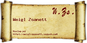 Weigl Zsanett névjegykártya